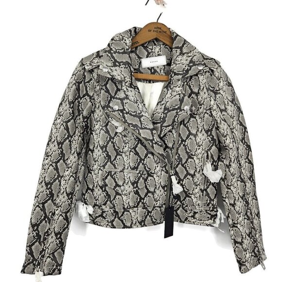 New BLANKNYC Break Away Snake Print Jacket Womens XS Faux Leather Blank NYC - Picture 2 of 7